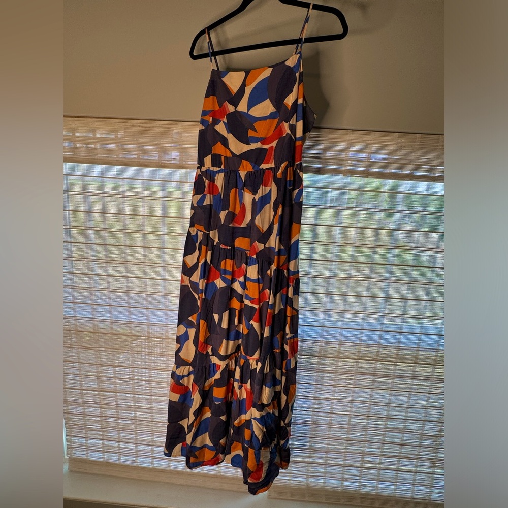 Colorful Patterned Long Maxi Dress- NINE WEST- Large